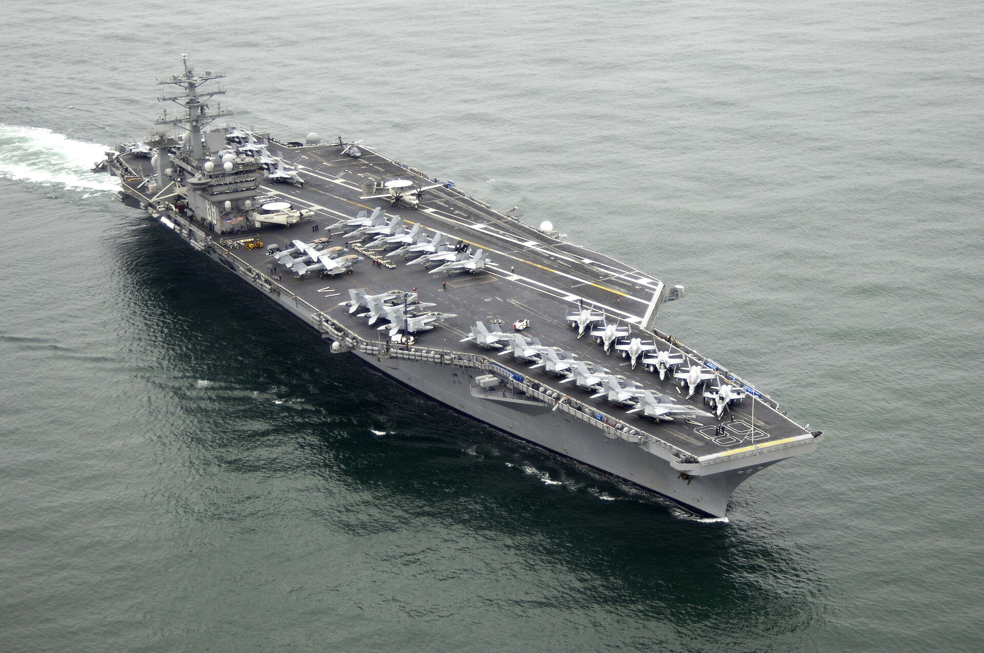 USS Nimitz (CVN-68). On 14 November 2004, off the coast of Baja California, Commander David Fravor and three other aviators from the Nimitz Carrier Strike Group filmed and pursued a 'tic-tac' shaped object that radar from USS Princeton had tracked dropping from 80,000 ft to sea level in less than a second.